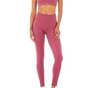 ALO Yoga Ribbed Pink Leggings